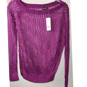 Bebe Open knit off shoulder Sweater
